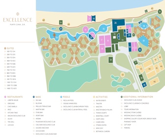 Excellence Punta Cana Resort Map Layout