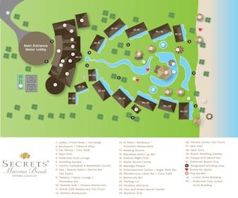 Secrets Maroma Resort Map Layout