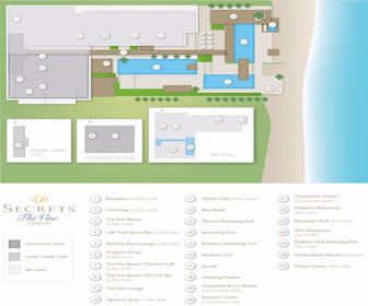 Secrets The Vine Cancun Resort Map Layout