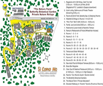 Si Como No Resort & Wildlife Refuge Map Layout