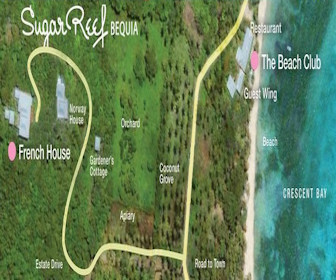Sugar Reef Bequia Resort Map Layout