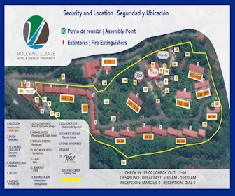 Volcano Lodge, Hotel & Thermal Experience Map Layout
