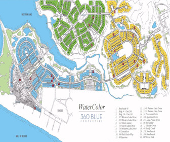 Watercolor Vacation Rentals Map Layout