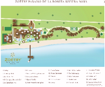 Zoetry Paraiso de la Bonita Resort Map Layout