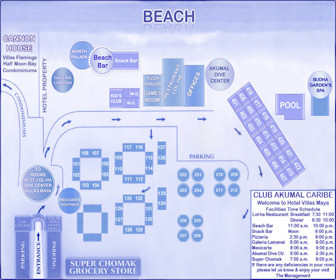 Hotel Akumal Caribe Resort Map Layout