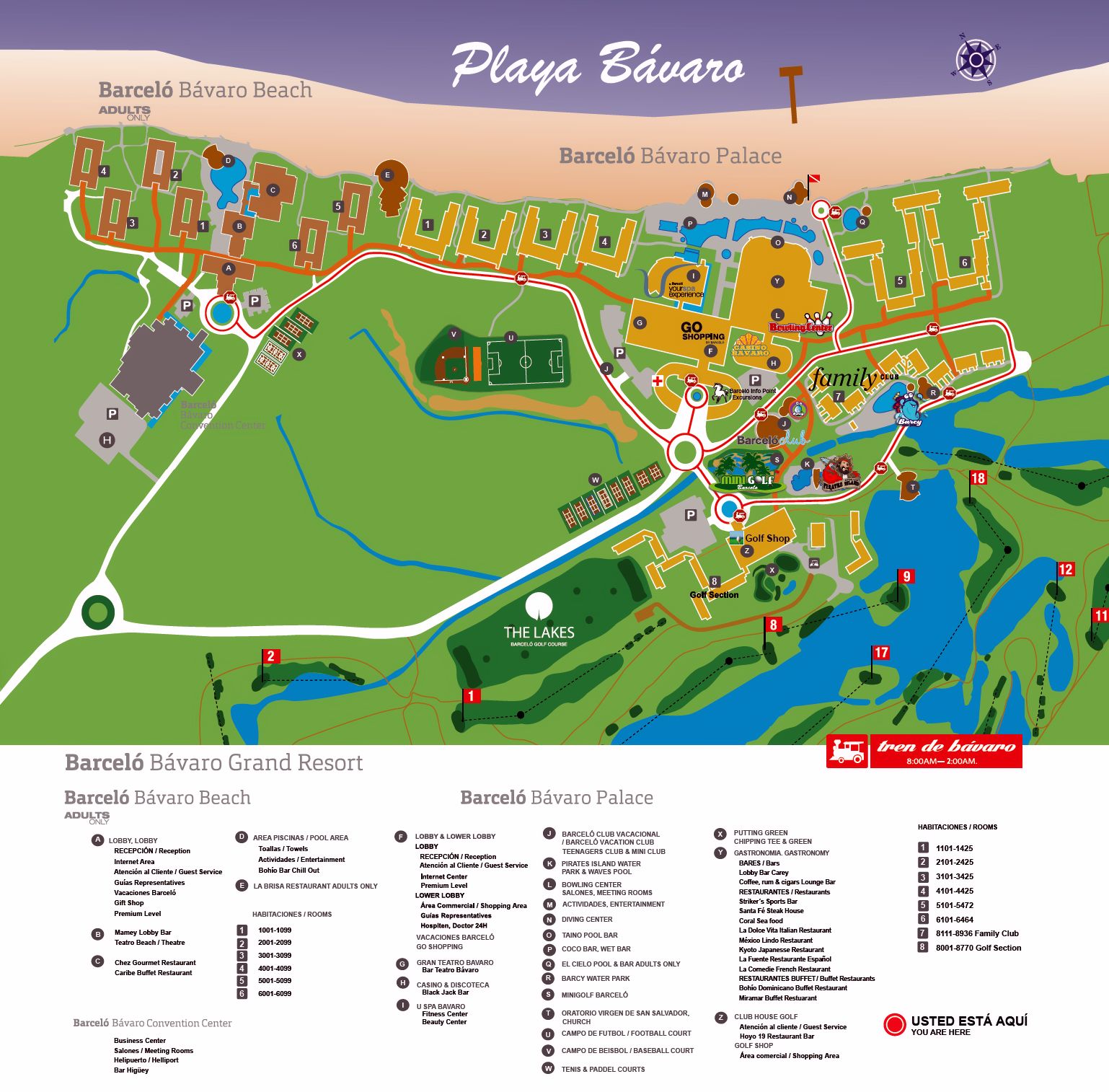 Map Of Barcelo Bavaro Palace Deluxe Punta Cana Punta Cana Resort Map ...