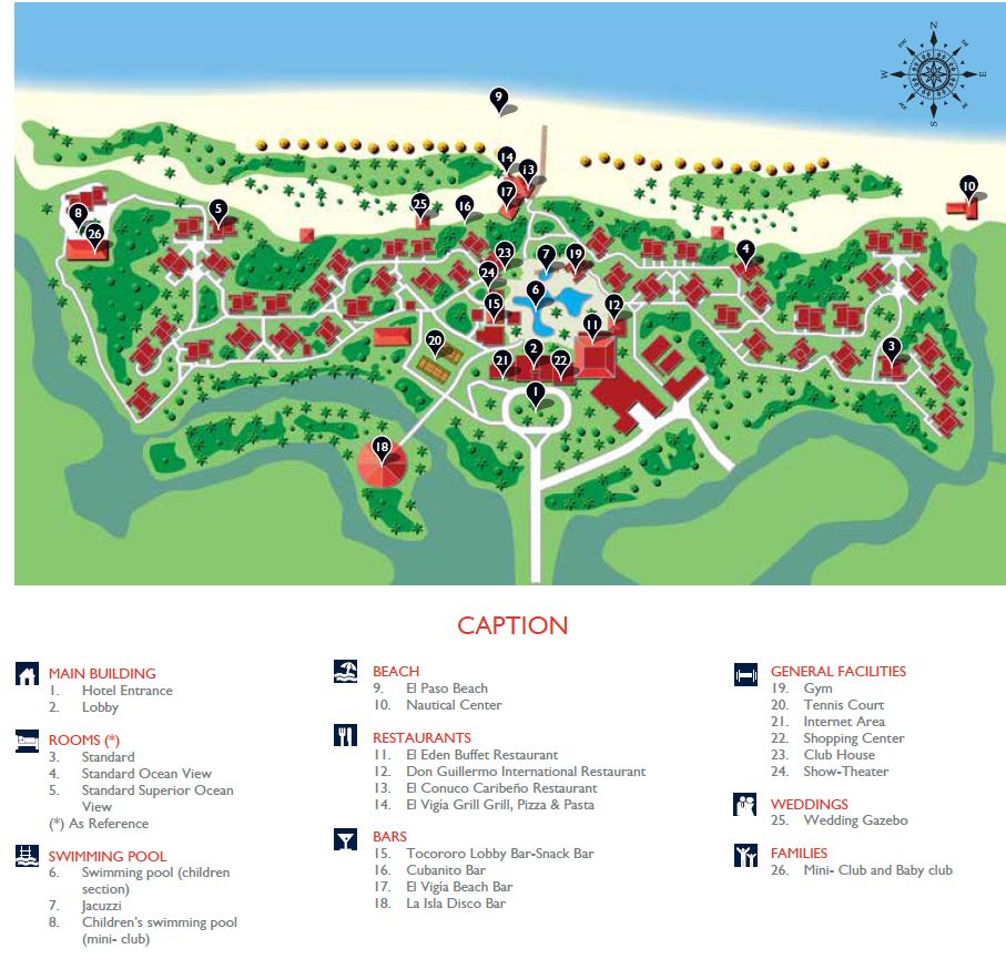 Resort Map | Hotel Vigia | Cayo Guillermo, Cuba
