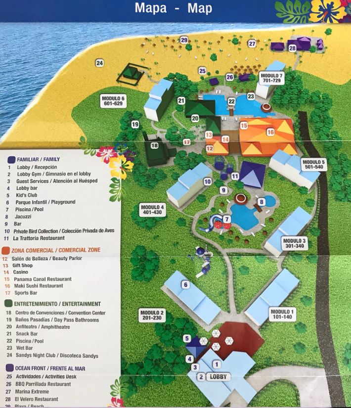 Resort Map Riu Playa Blanca Panama - Bank2home.com