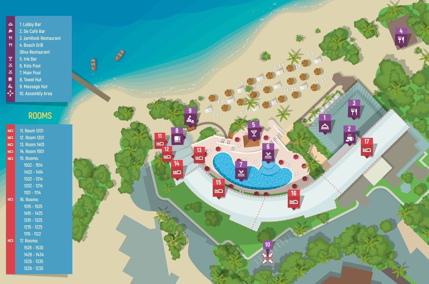 Resort Map | Royal Decameron Cornwall Beach | Montego Bay, Jamaica