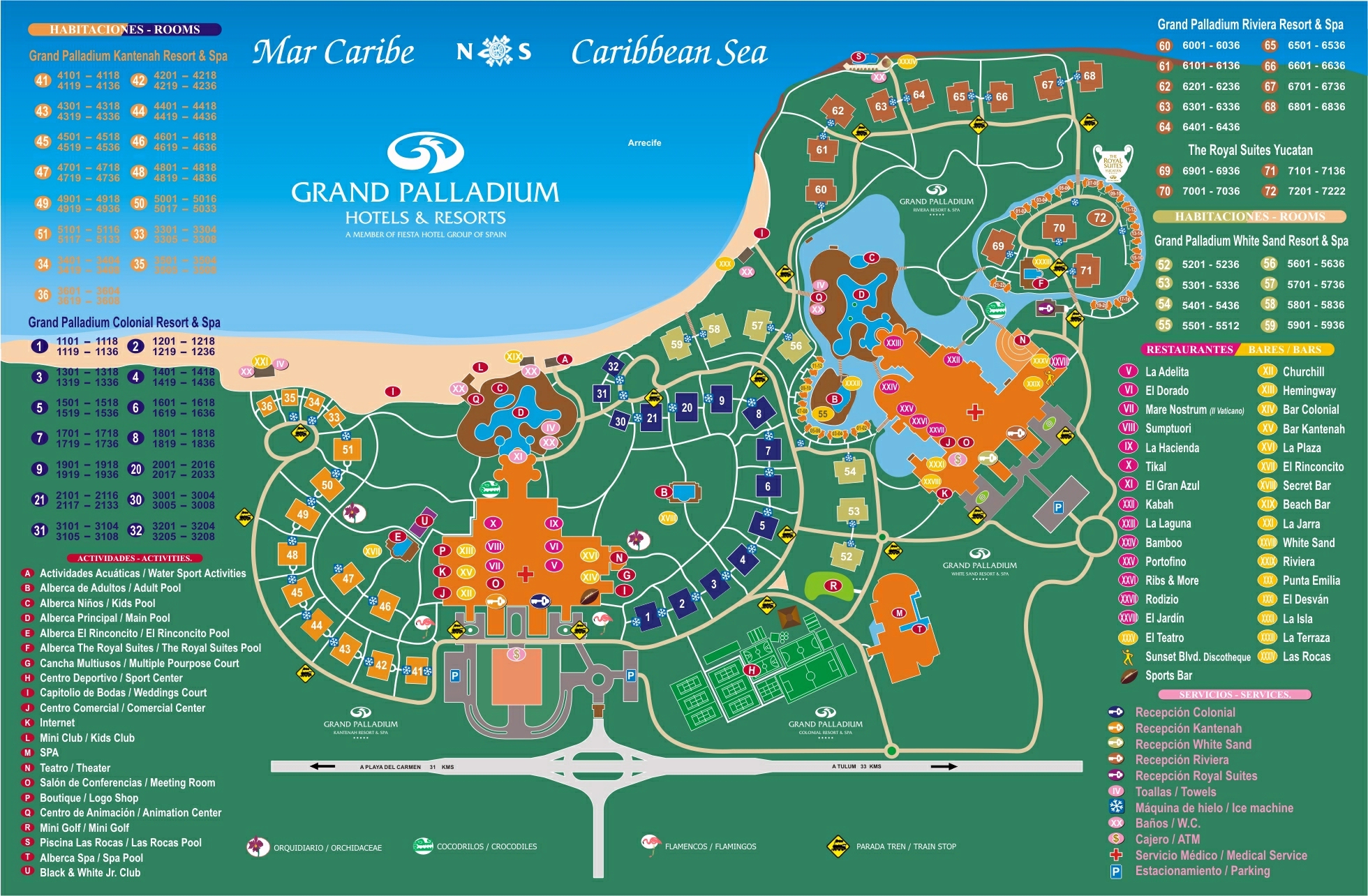 Map of riviera maya resorts