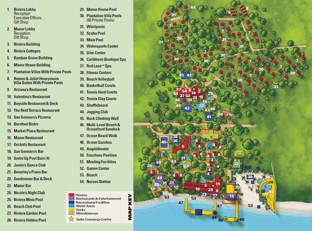 Resort Map Sandals Ochi Beach Resort Ocho Rios Jamaica