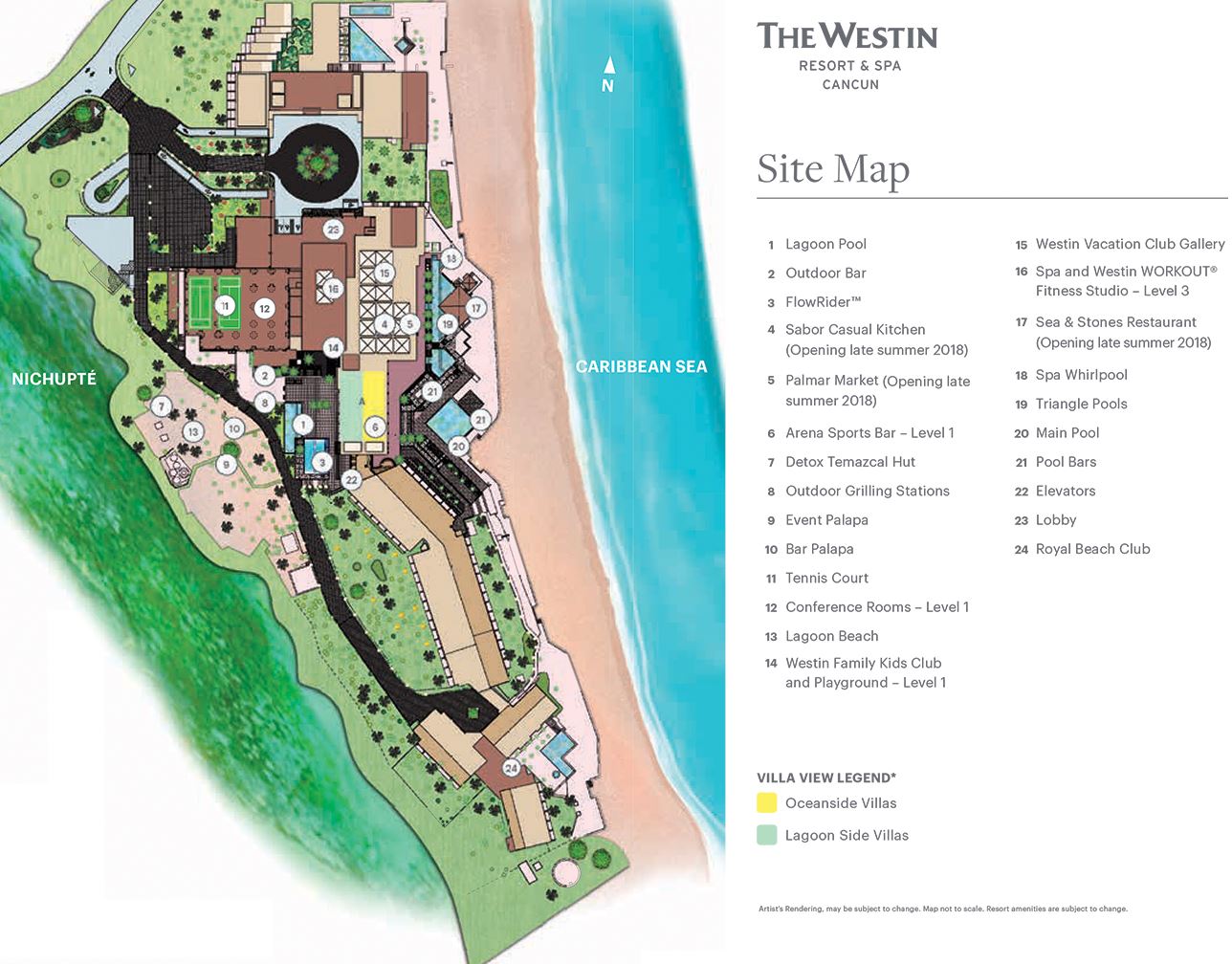 Resort Map | The Westin Resort & Spa | Cancun, Mexico