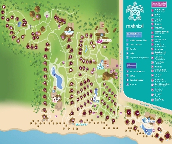 Resort Map | Mahekal Beach Resort | Riviera Maya, Mexico