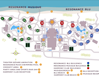 Resonance Blu & Musique Cayo Santa Maria Resort Map Layout