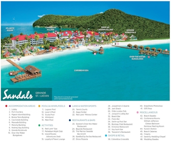 Sandals Grande St.Lucian Resort Map Layout