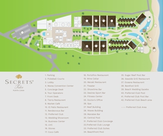 Secrets Tides Punta Cana All Inclusive Resort Map Layout